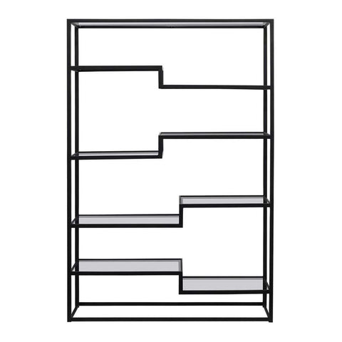 Mistique Glass Shelving Unit - Black