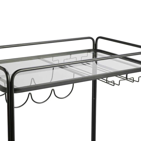Wentworth Rectangle Bar Cart - Black