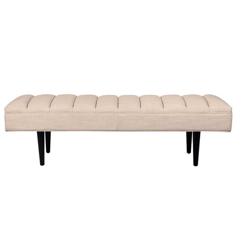 Central Park Bench Ottoman - Fawn Linen