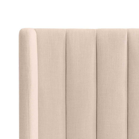 Central Park 164x120cm Queen Bedhead - Fawn Linen