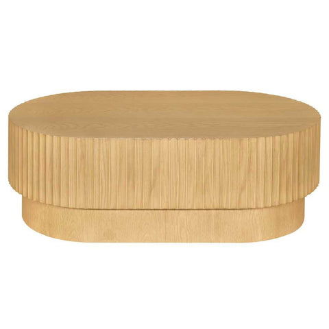 Avery Oval Coffee Table - Natural Oak