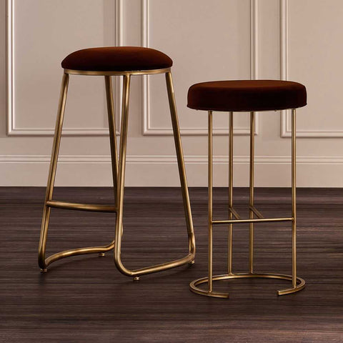 Annie Bar Stool - Dark Chocolate Velvet