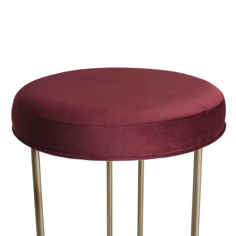 Blackley Gold Iron Kitchen Stool - Mulberry Velvet