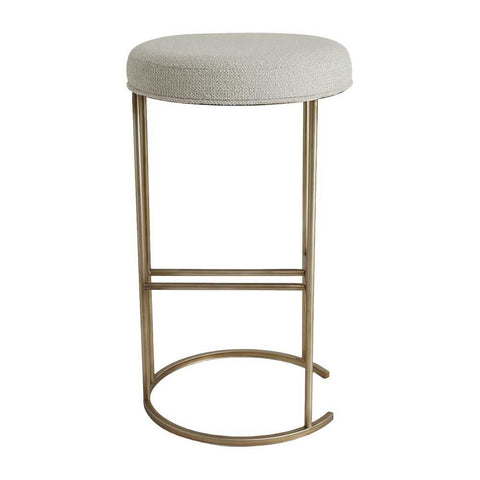 Blackley Gold Iron Kitchen Stool - Speckle Ecru