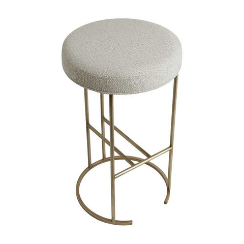 Blackley Gold Iron Kitchen Stool - Speckle Ecru