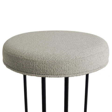 Blackley Black Iron Kitchen Stool - Speckle Ecru