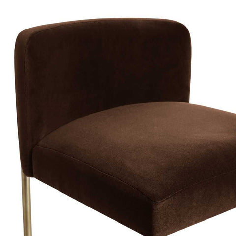 Leon Kitchen Stool - Dark Chocolate Velvet