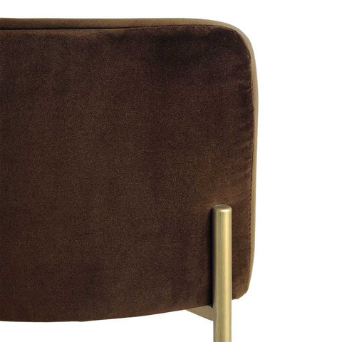 Leon Kitchen Stool - Dark Chocolate Velvet