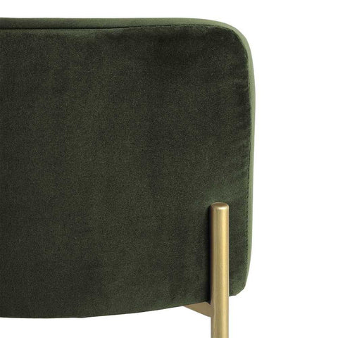 Leon Kitchen Stool - Moss Velvet