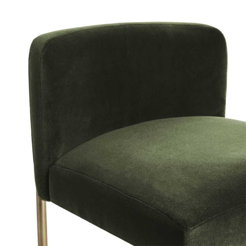 Leon Kitchen Stool - Moss Velvet
