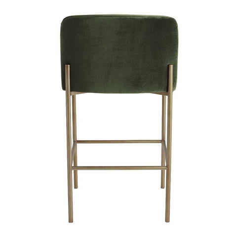 Leon Kitchen Stool - Moss Velvet