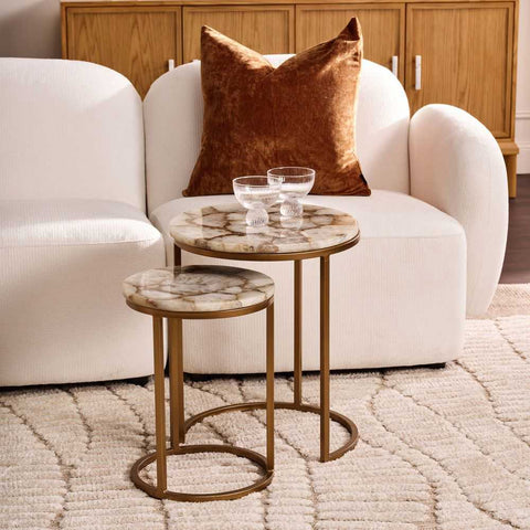 Violet Agate Nesting Side Tables
