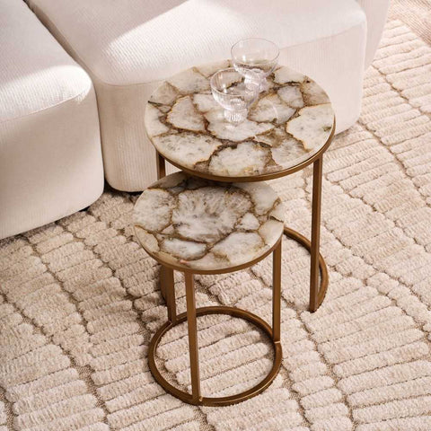 Violet Agate Nesting Side Tables
