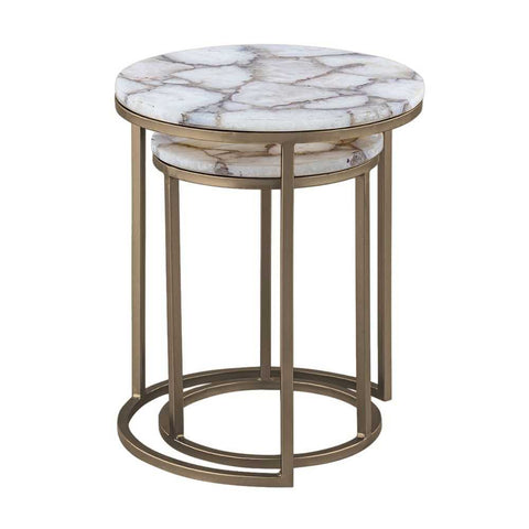 Violet Agate Nesting Side Tables