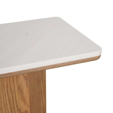 Barlow 160cm Marble Console Table - Natural Oak