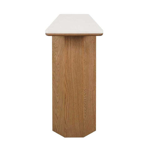Barlow 160cm Marble Console Table - Natural Oak