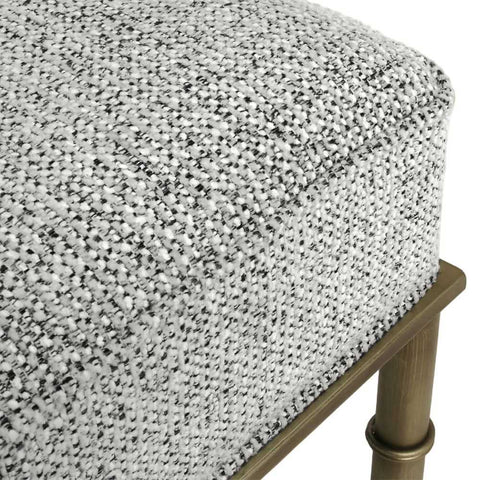 Hacienda Antique Gold Iron Stool - Salt &amp; Pepper