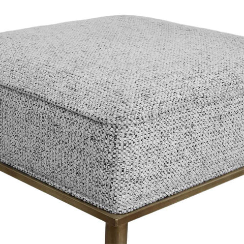 Hacienda Antique Gold Iron Stool - Salt &amp; Pepper