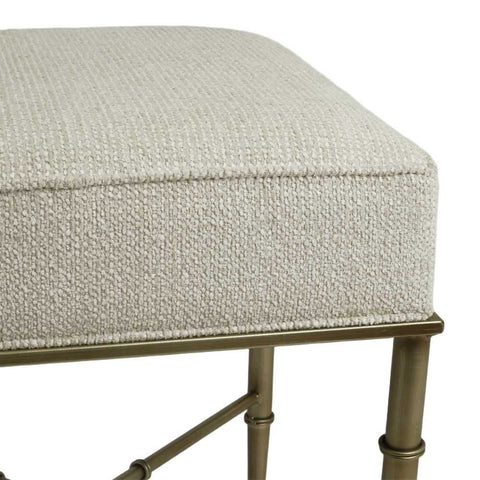 Hacienda Antique Gold Iron Stool  - Speckle Ecru