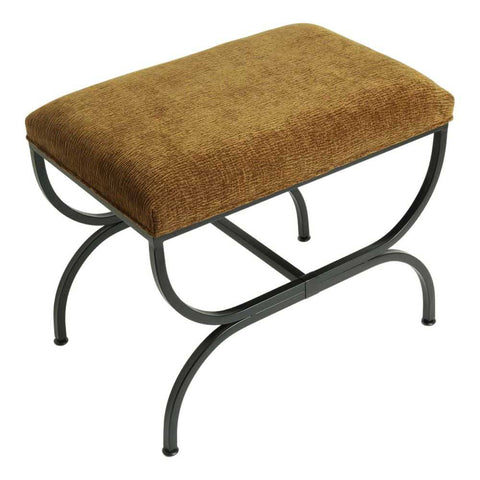 Novak Black Iron Stool -  Butterscotch