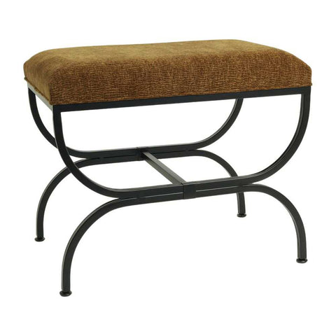 Novak Black Iron Stool -  Butterscotch