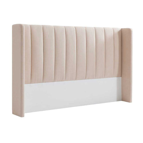 Central Park 195x120cm King Bedhead - Fawn Linen