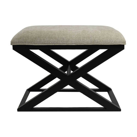 Spencer Black Timber Stool - Wheat