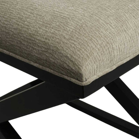 Spencer Black Timber Stool - Wheat