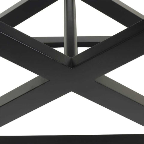 Spencer Black Timber Stool - Wheat