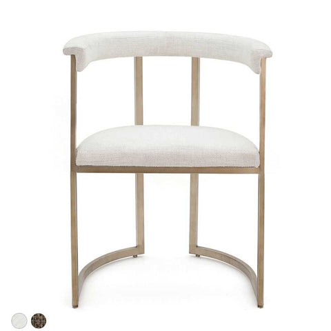 Dino Dining Chair with Upholstered Arms - Natural Linen