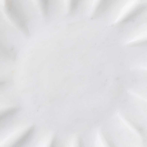 Stellar Marble Round Tray - White