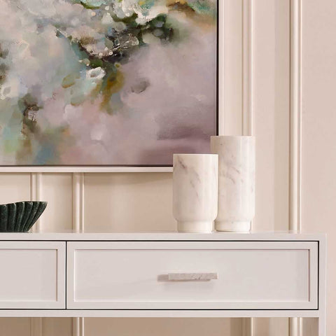 Aries Marble Vase - Small White