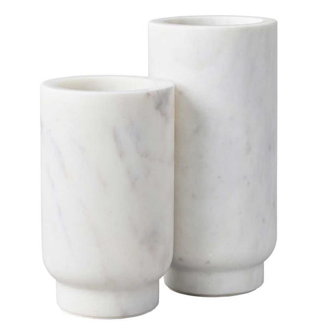 Aries Marble Vase - Small White