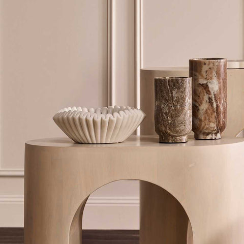 Aries Marble Vase - Small Natural