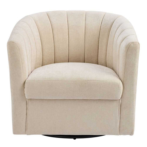 Cadman Swivel Arm Chair - Fawn Chenille - OUTLET NSW