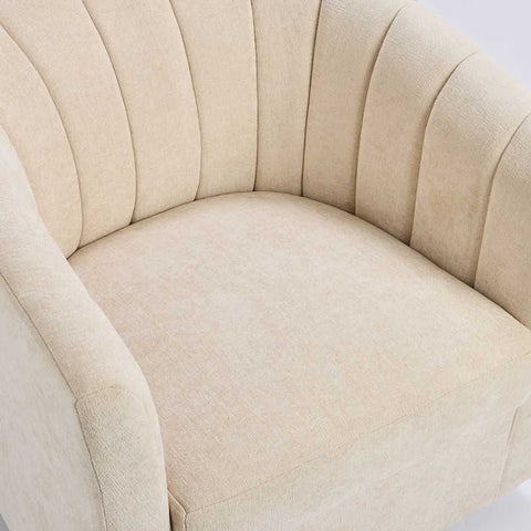 Cadman Swivel Arm Chair - Fawn Chenille - OUTLET NSW