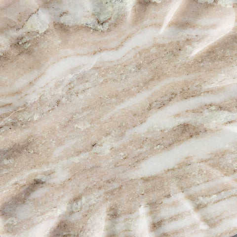 Stellar Marble Round Tray - Beige