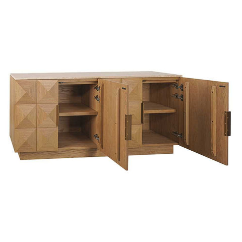 Benedict Natural Oak Buffet - Travertine