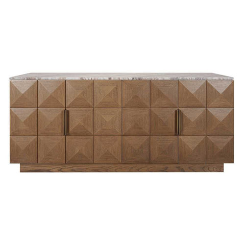 Benedict Walnut Buffet - River Brown Marble