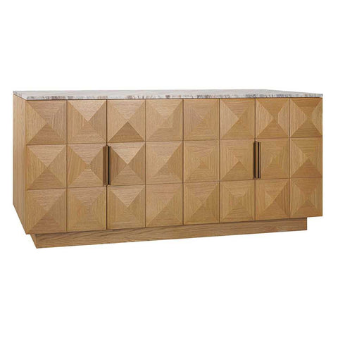 Benedict Natural Oak Buffet - River Brown Marble