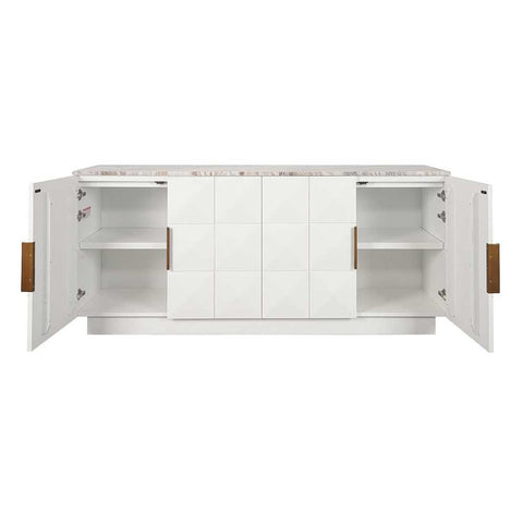 Benedict White Oak Buffet - River Brown Marble