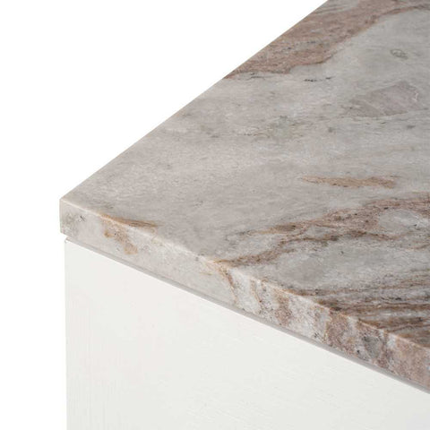 Benedict White Oak Buffet - River Brown Marble