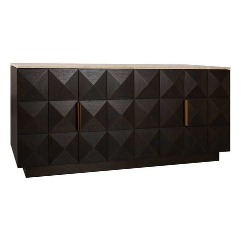 Benedict Smoked Oak Buffet - Travertine
