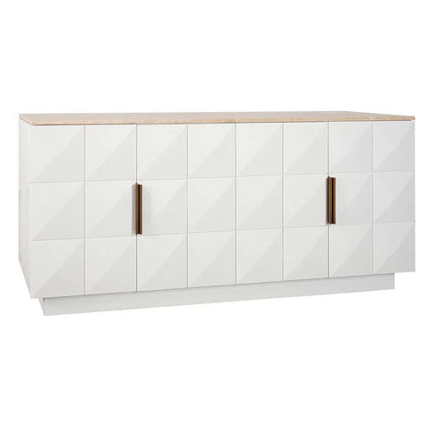 Benedict White Oak Buffet - Travertine