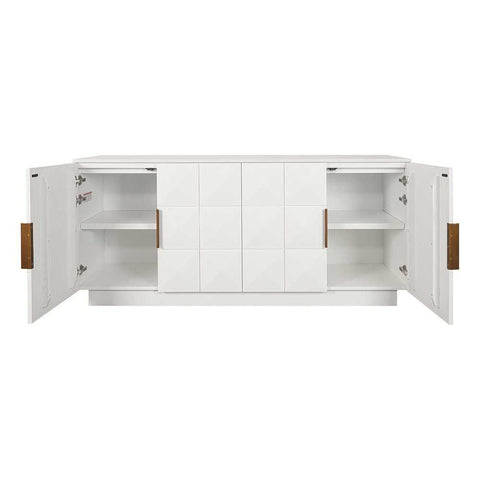 Benedict White Oak Buffet - White Marble