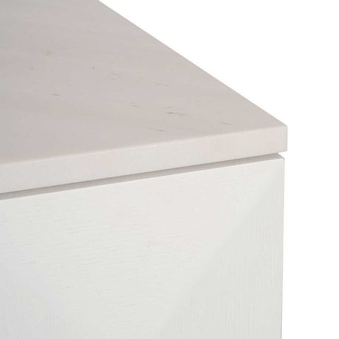 Benedict White Oak Buffet - White Marble