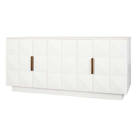 Benedict White Oak Buffet - White Marble