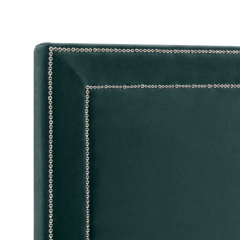Manhattan 160x150cm Queen Bedhead - Teal Velvet