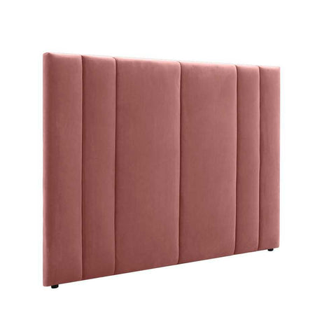 Soho 195x140cm King Bedhead - Dusty Rose Velvet