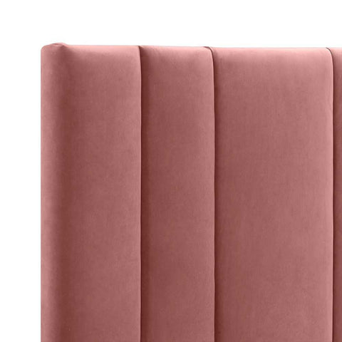 Soho 195x140cm King Bedhead - Dusty Rose Velvet